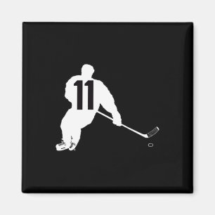 Aimant Hockey Numéro Onze 11 
