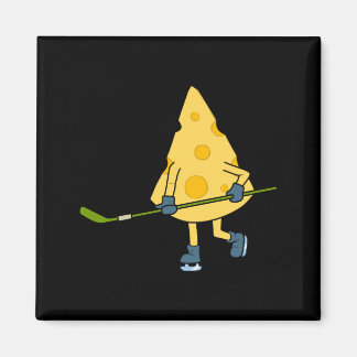 Aimant Hockey Player Cute Cheese Hobby Sports Performance