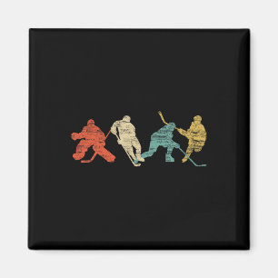 Aimant Hockey sur glace de style vintage