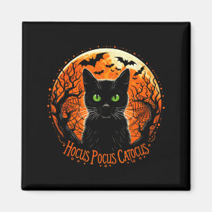 Aimant Hocus Pocus Catocus Halloween Amateur de Chat Noir