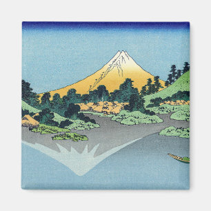 Aimant Hokusai - Le Mont Fuji reflète le lac Kawaguchi