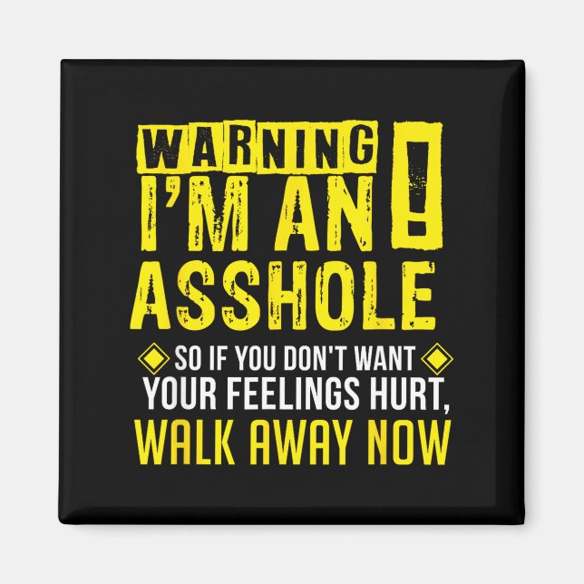 Aimant Hole Holes Warning Profanity Fun Gag Gift  (Devant)