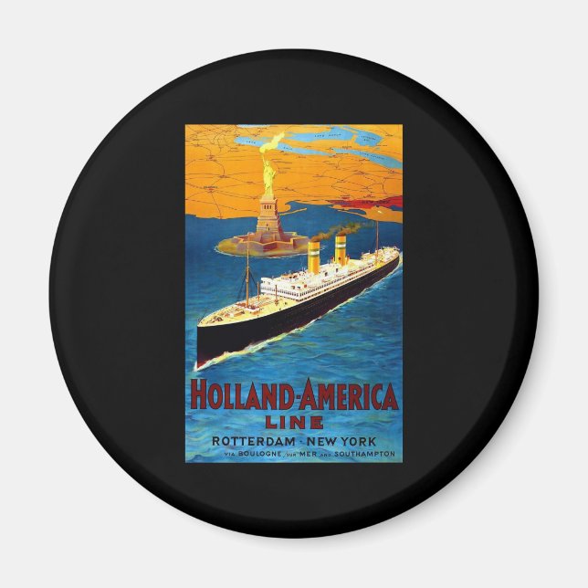 Aimant Holland America Line Rotterdam New York (Devant)