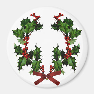 Aimant Holly Wreath