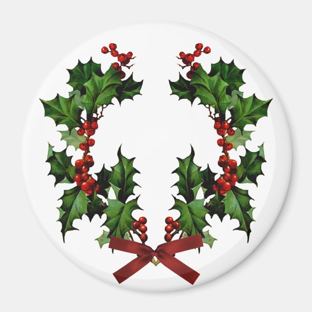 Aimant Holly Wreath (Devant)