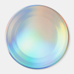 Aimant Hologramme moderne Pastel Arc-en-ciel Sirène Unico