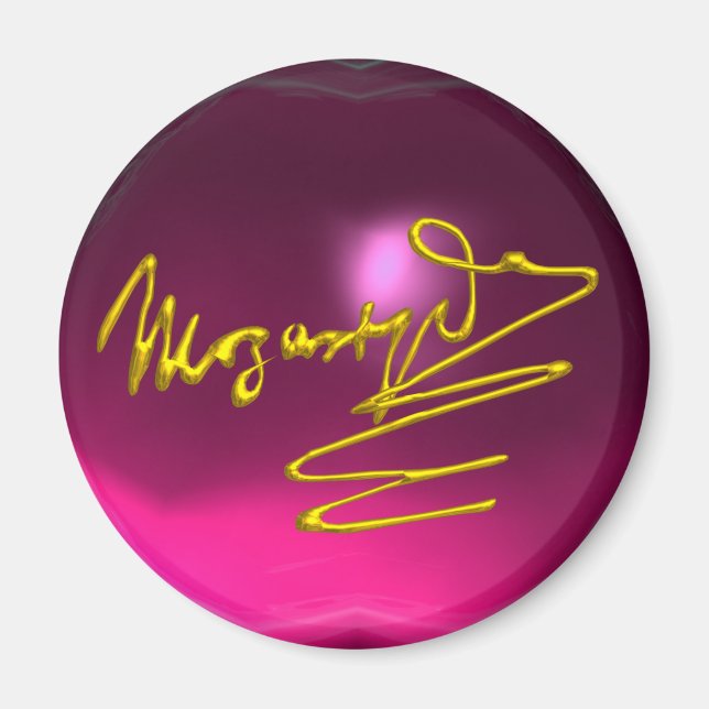 Aimant HOMAGE À MOZART, améthyste rose (Devant)