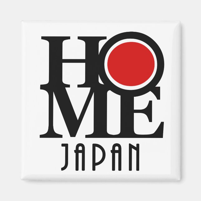 Aimant HOME Japon (anglais) (Devant)