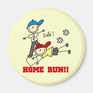 Aimant Home Run Boys Baseball Tshirts et cadeaux