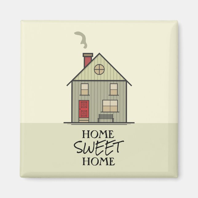 Aimant Home Sweet Home Citation Cute House (Devant)