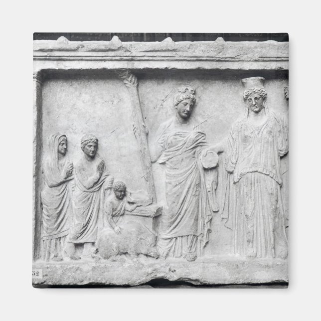 Aimant Homme, femme et enfant devant un autel (Devant)