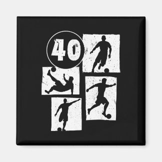 Aimant Homme Femme Joueur de Football Football 40 ans 