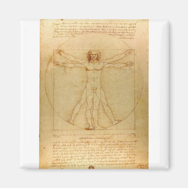 Aimant Homme vitruvien par Leonardo da Vinci (Devant)