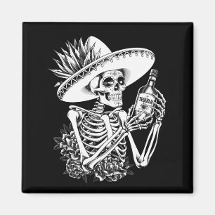 Aimant Hommes Mexique Vintage Squelette Dia De Los Muerto