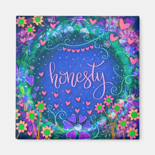 Aimant Honesty Blue Joli Coeurs Amusants Moderne Inspiriv