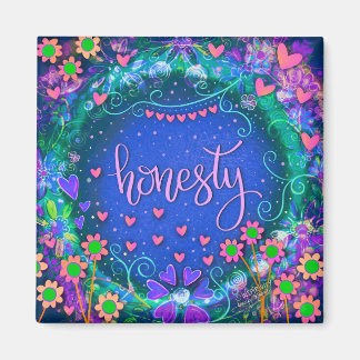 Aimant Honesty Blue Joli Coeurs Amusants Moderne Inspiriv