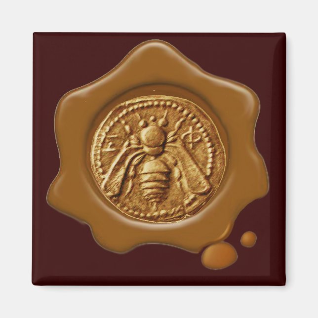 AIMANT HONEY BEE SCEAU DE CIRE BROWN (Devant)