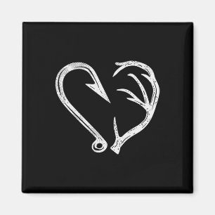 Aimant Hook Antler Coeur Love Pêche Chasse Poisson Deer H