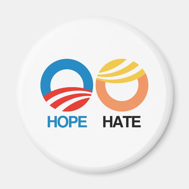Aimant HOPE (Obama) contre HATE (Trump) (Devant)