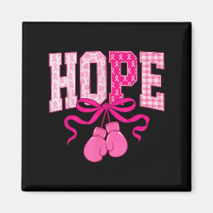 Aimant Hope Pink Ribbon Gants en boîte Cancer du sein ros