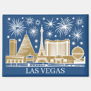 Aimant Horizon de Las Vegas Strip sur mesure Minimaliste 