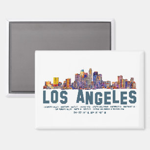 Aimant Horizon de Los Angeles. Noms et coordonnées de zon