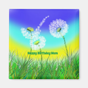 Aimant Horloge de Dandelion, Anniversaire des mamans, Aim