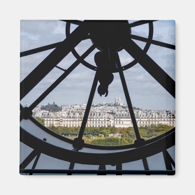 Aimant Horloge géante en verre au Musée d'Orsay - Paris (Devant)