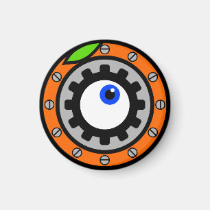 Aimant Horloge orange