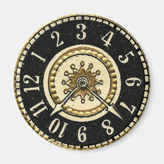 Aimant Horloge vintage (Devant)