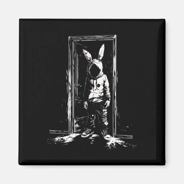 Aimant Horreur Lapin Masque Homme Rabbit Alt Goth Slasher (Devant)