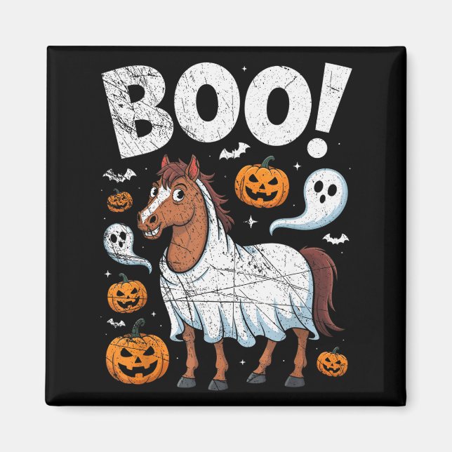 Aimant Horse Ghost Costume Funny Equestrian Horses Lover  (Devant)