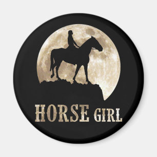 Aimant Horse Girl Horse Amateurs de cheval Equestriers Ro