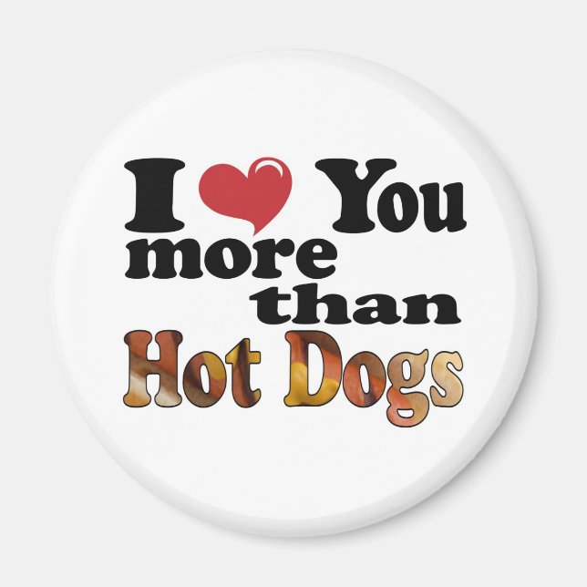 Aimant Hot Dog Love (Devant)