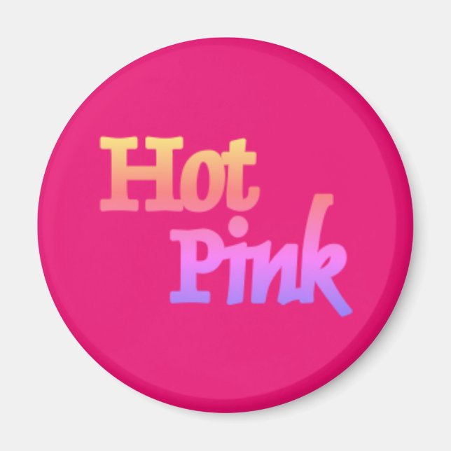 Aimant Hot Rose avec nom magnétique (Devant)