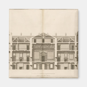 Aimant Houghton Hall : section de l'avant occidental,