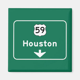 Aimant Houston, panneau routier de TX