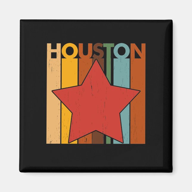 Aimant HOUSTON Retro Vintage (Devant)