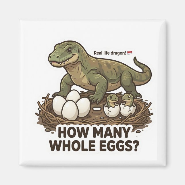 Aimant How Many Eggs? Komodo Dragon Math Game (Devant)