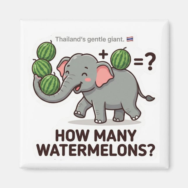 Aimant How Many Watermelons? Elephant Math Game (Devant)