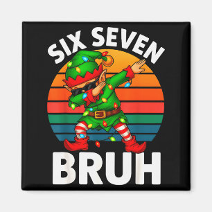 Aimant Hugvyn Six Seven 6 7 Mème Elfe Dabbing Joyeux Noël