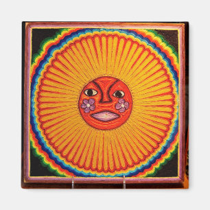 Aimant Huichol String Art Sun Mexican Folk Art