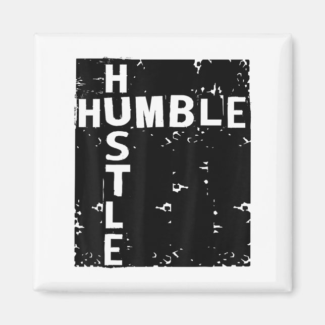 Aimant Humble Hustle Insrational Motivational Entrepreneu (Devant)