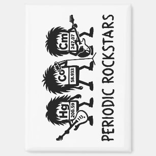 Aimant Humour de chimie des Rockstars périodiques