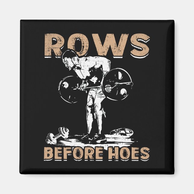 Aimant Humour de musculation - Lignes avant les fourches  (Devant)