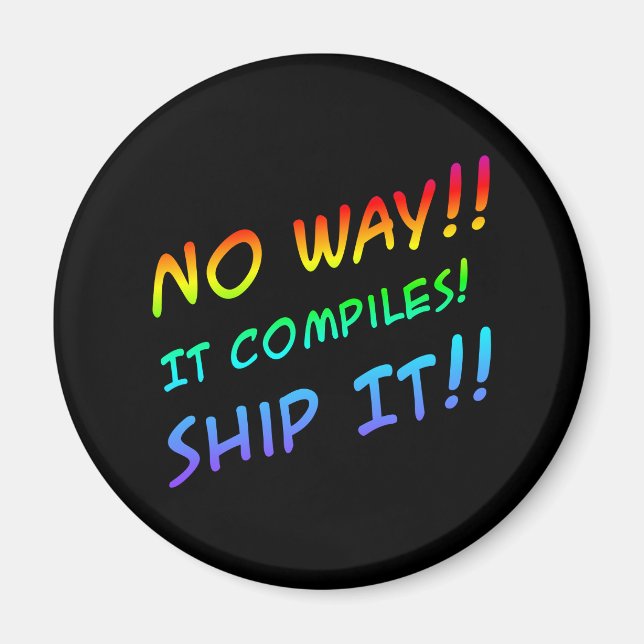 Aimant Humour de programmation (Devant)