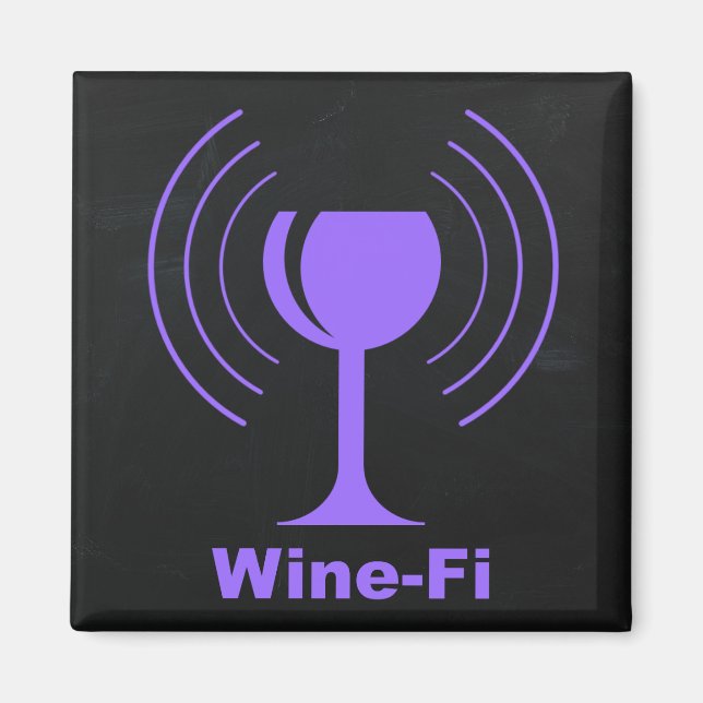Aimant Humour Louveur de vin Wine-Fi (Devant)