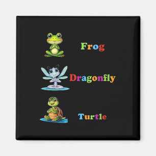 Aimant Humour politique subtil Grenouille libellule Yoga