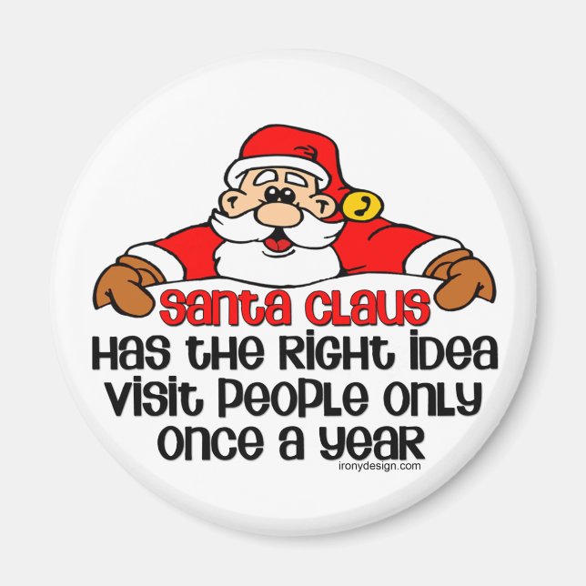 Aimant Humour social Père Noël (Devant)