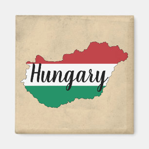 Aimant Hungary Flag Silhouette
